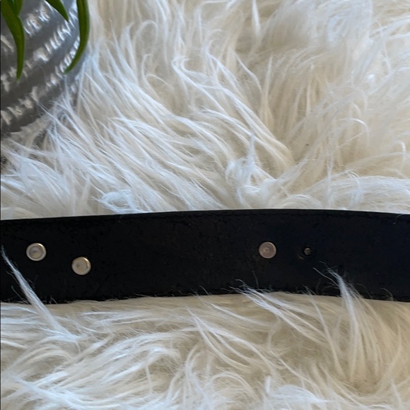 Brighton black leather & silver hardware bee belt - Picture 6 of 7